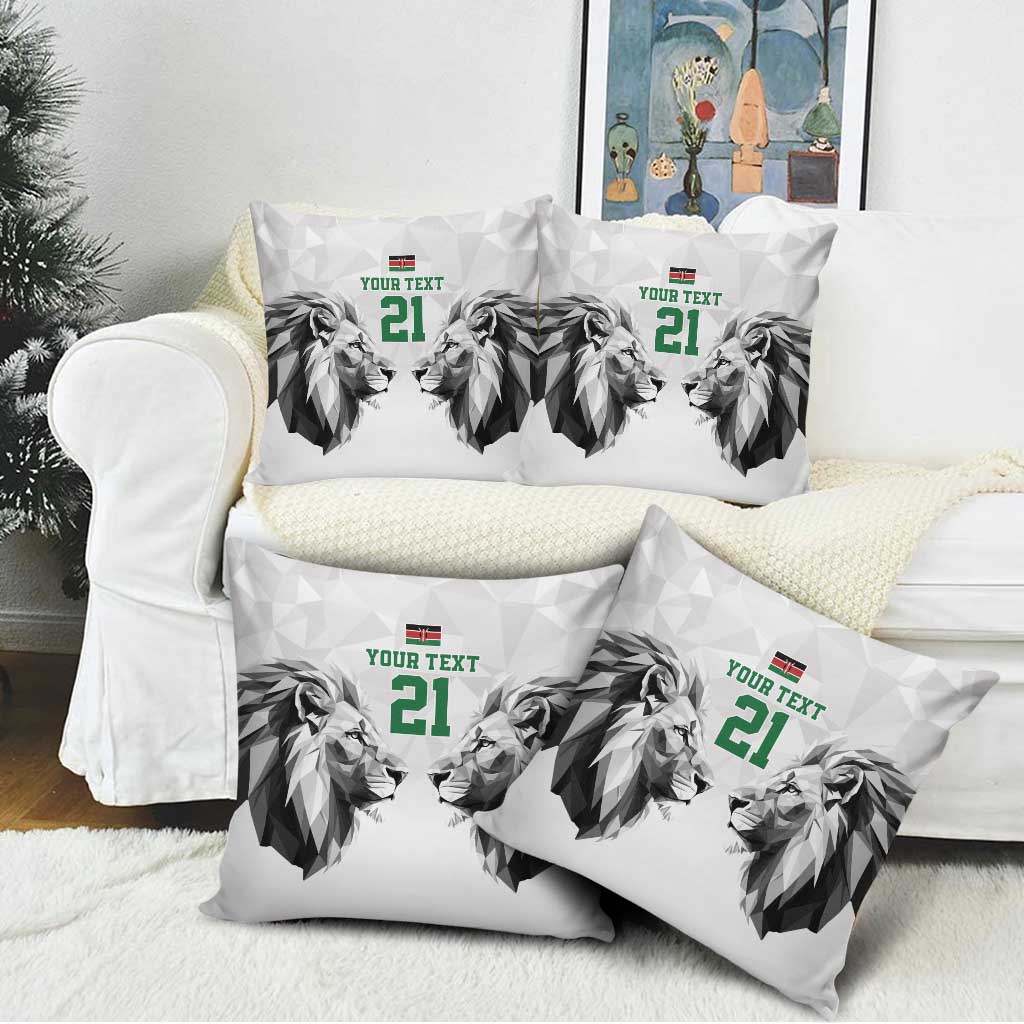 Custom Rugby Africa Kenya Pillow Cover White Kenyan 22-23 Motif