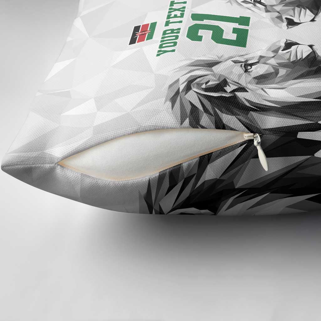 Custom Rugby Africa Kenya Pillow Cover White Kenyan 22-23 Motif
