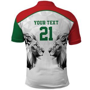 Custom Rugby Africa Kenya Polo Shirt White Kenyan 22-23 Motif - African Pride
