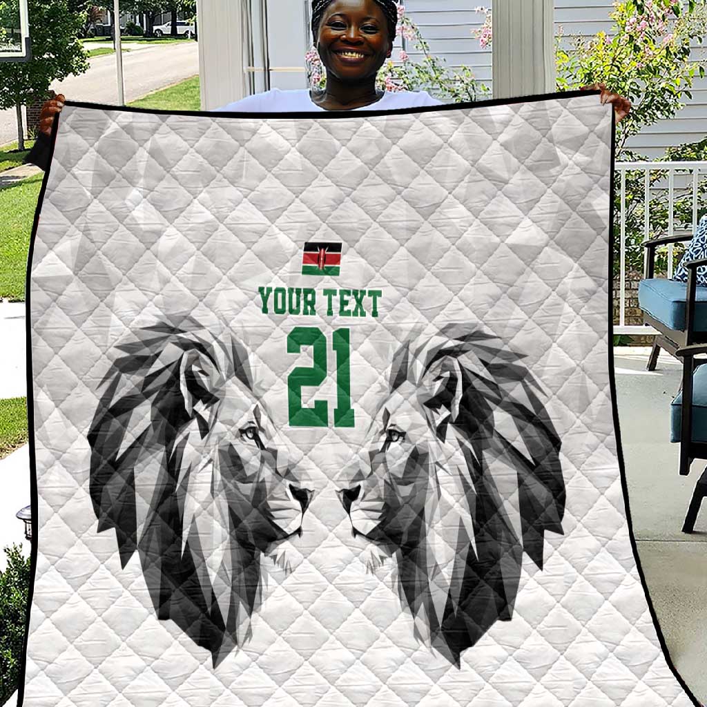 Custom Rugby Africa Kenya Quilt White Kenyan 22-23 Motif - African Pride