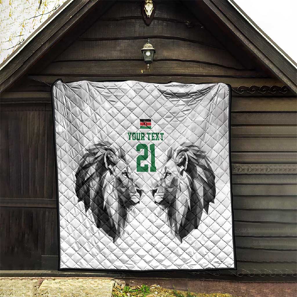 Custom Rugby Africa Kenya Quilt White Kenyan 22-23 Motif - African Pride