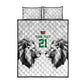 Custom Rugby Africa Kenya Quilt Bed Set White Kenyan 22-23 Motif - African Pride