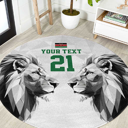 Custom Rugby Africa Kenya Round Carpet White Kenyan 22-23 Motif - African Pride