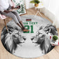 Custom Rugby Africa Kenya Round Carpet White Kenyan 22-23 Motif - African Pride