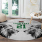 Custom Rugby Africa Kenya Round Carpet White Kenyan 22-23 Motif - African Pride