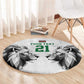 Custom Rugby Africa Kenya Round Carpet White Kenyan 22-23 Motif - African Pride