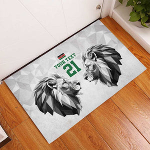 Custom Rugby Africa Kenya Rubber Doormat White Kenyan 22-23 Motif - African Pride