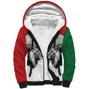Custom Rugby Africa Kenya Sherpa Hoodie White Kenyan 22-23 Motif - African Pride