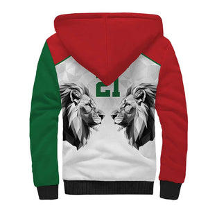 Custom Rugby Africa Kenya Sherpa Hoodie White Kenyan 22-23 Motif - African Pride