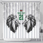 Custom Rugby Africa Kenya Shower Curtain White Kenyan 22-23 Motif - African Pride