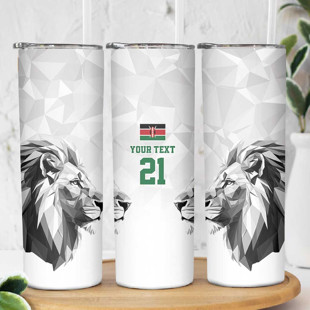 Custom Rugby Africa Kenya Skinny Tumbler White Kenyan 22-23 Motif - African Pride