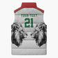 Custom Rugby Africa Kenya Sleeveless Puffer Jacket White Kenyan 22-23 Motif