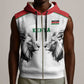 Custom Rugby Africa Kenya Sleeveless Zip Hoodie White Kenyan 22-23 Motif - African Pride