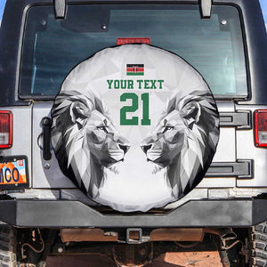 Custom Rugby Africa Kenya Spare Tire Cover White Kenyan 22-23 Motif - African Pride