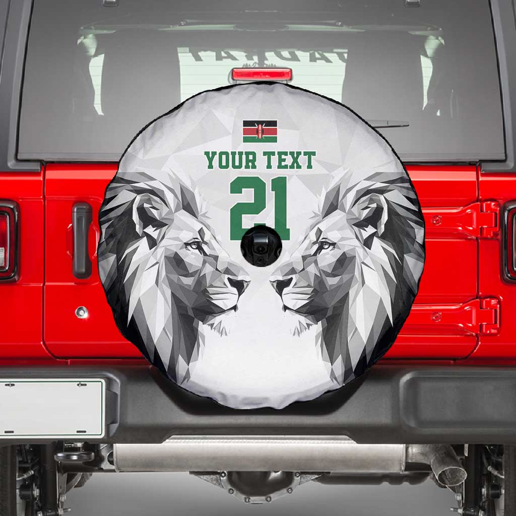 Custom Rugby Africa Kenya Spare Tire Cover White Kenyan 22-23 Motif - African Pride