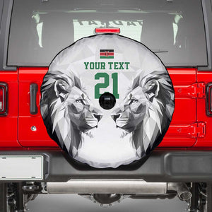 Custom Rugby Africa Kenya Spare Tire Cover White Kenyan 22-23 Motif - African Pride