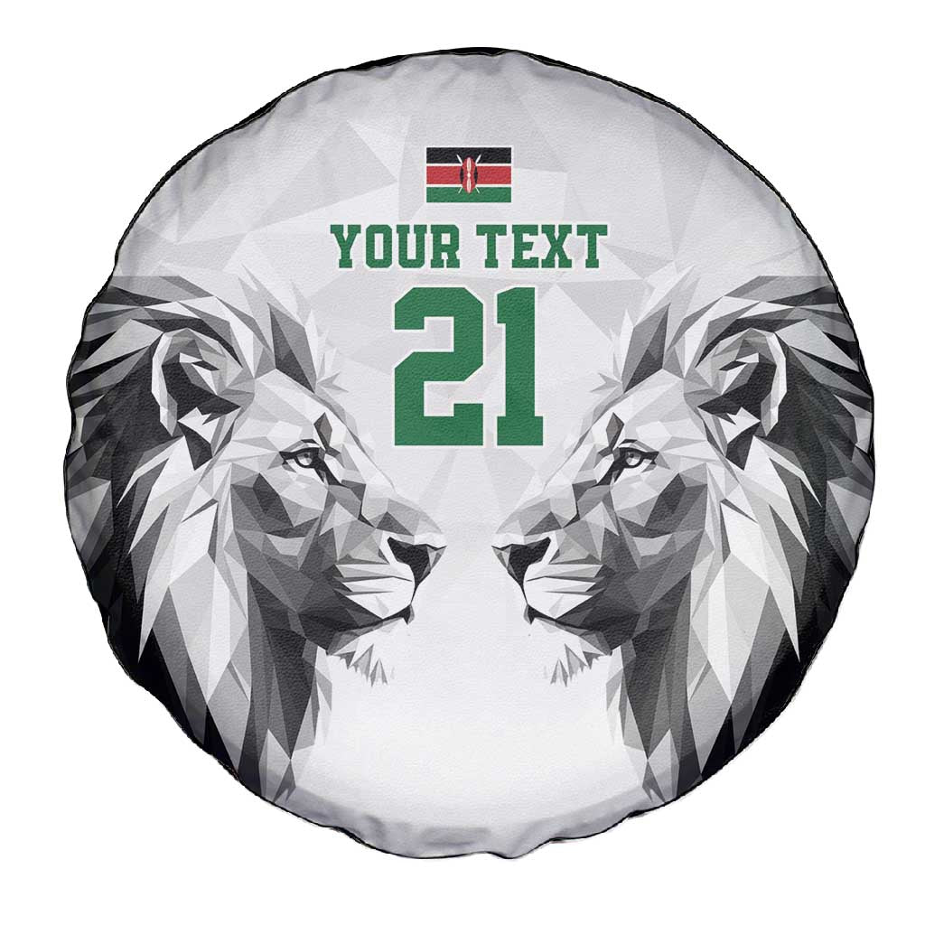Custom Rugby Africa Kenya Spare Tire Cover White Kenyan 22-23 Motif - African Pride