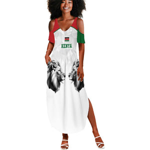 Custom Rugby Africa Kenya Summer Maxi Dress White Kenyan 22-23 Motif - African Pride