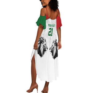 Custom Rugby Africa Kenya Summer Maxi Dress White Kenyan 22-23 Motif - African Pride
