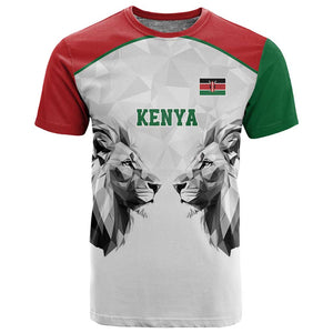 Custom Rugby Africa Kenya T shirt White Kenyan 22-23 Motif - African Pride