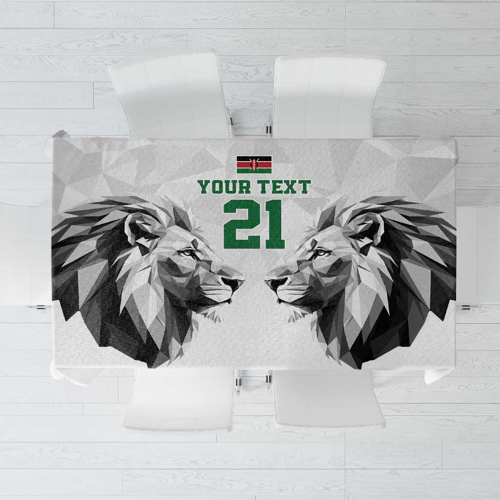 Custom Rugby Africa Kenya Tablecloth White Kenyan 22-23 Motif - African Pride