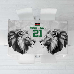 Custom Rugby Africa Kenya Tablecloth White Kenyan 22-23 Motif - African Pride