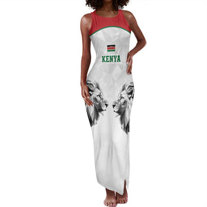 Custom Rugby Africa Kenya Tank Maxi Dress White Kenyan 22-23 Motif - African Pride