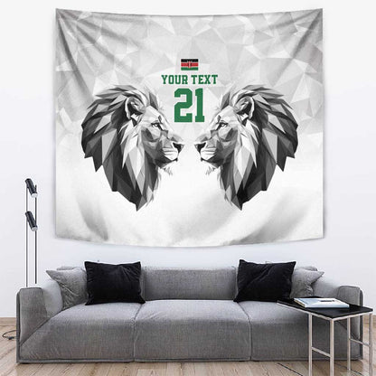 Custom Rugby Africa Kenya Tapestry White Kenyan 22-23 Motif - African Pride