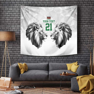 Custom Rugby Africa Kenya Tapestry White Kenyan 22-23 Motif - African Pride