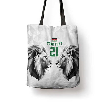 Custom Rugby Africa Kenya Tote Bag White Kenyan 22-23 Motif