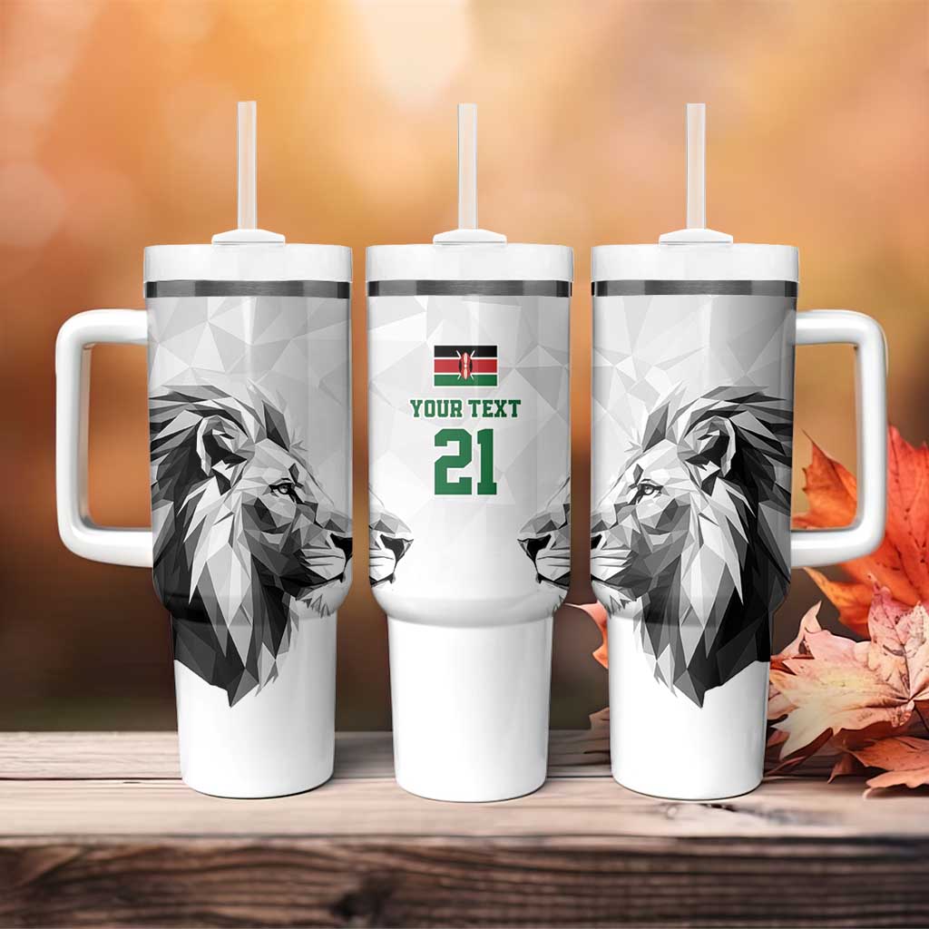 Custom Rugby Africa Kenya Tumbler With Handle White Kenyan 22-23 Motif - African Pride