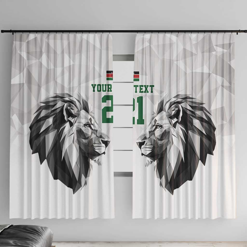 Custom Rugby Africa Kenya Window Curtain White Kenyan 22-23 Motif - African Pride