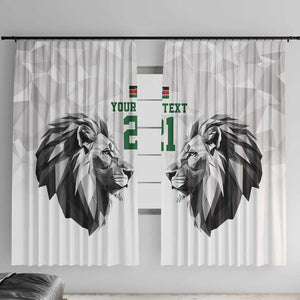 Custom Rugby Africa Kenya Window Curtain White Kenyan 22-23 Motif - African Pride