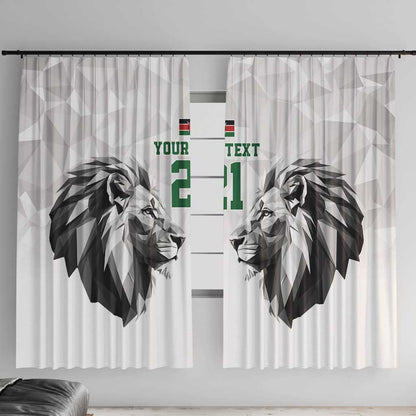 Custom Rugby Africa Kenya Window Curtain White Kenyan 22-23 Motif - African Pride