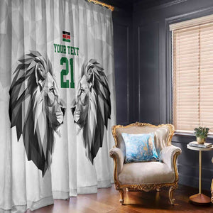 Custom Rugby Africa Kenya Window Curtain White Kenyan 22-23 Motif - African Pride