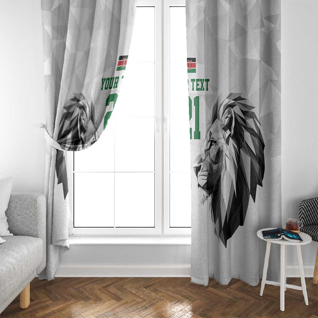 Custom Rugby Africa Kenya Window Curtain White Kenyan 22-23 Motif - African Pride