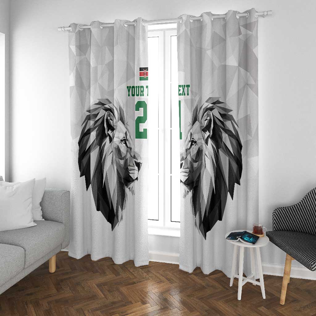 Custom Rugby Africa Kenya Window Curtain White Kenyan 22-23 Motif - African Pride