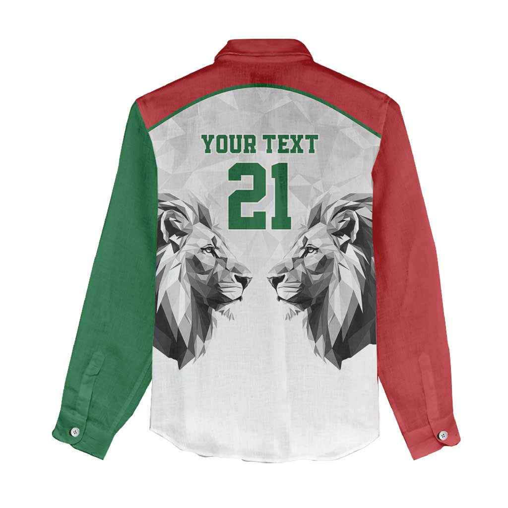 Custom Rugby Africa Kenya Women Casual Shirt White Kenyan 22-23 Motif - African Pride