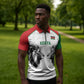 Custom Rugby Africa Kenya Zipper Polo Shirt White Kenyan 22-23 Motif