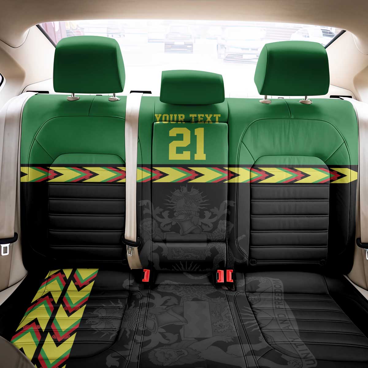 Custom Cricket Africa Malawi Back Car Seat Cover Malawi Chevron Pattern - African Pride