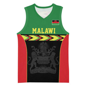 Custom Cricket Africa Malawi Basketball Jersey Malawi Chevron Pattern - African Pride