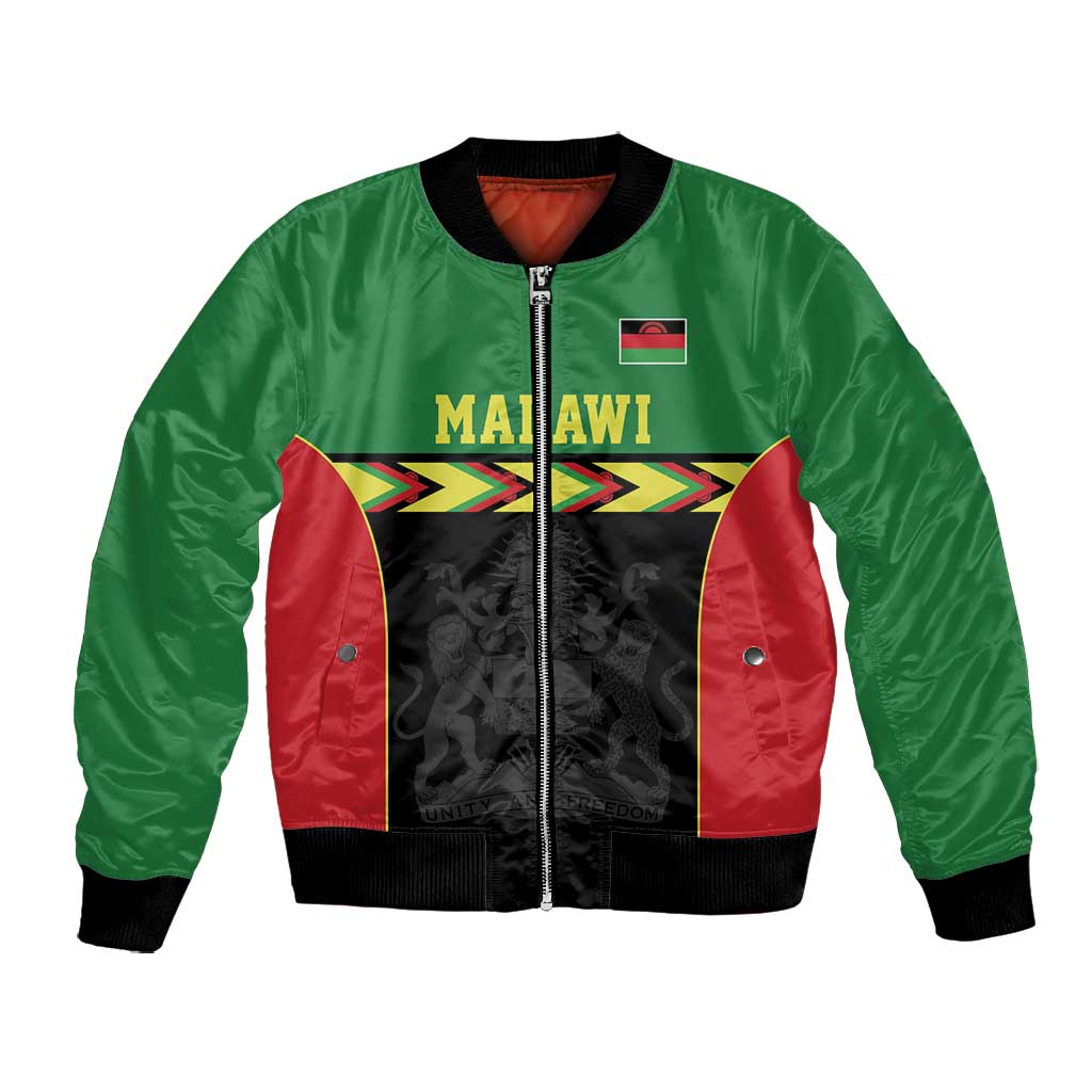 Custom Cricket Africa Malawi Bomber Jacket Malawi Chevron Pattern - African Pride
