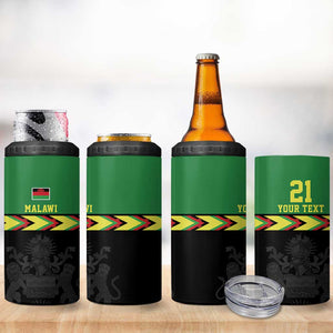 Custom Cricket Africa Malawi 4 in 1 Can Cooler Tumbler Malawi Chevron Pattern - African Pride