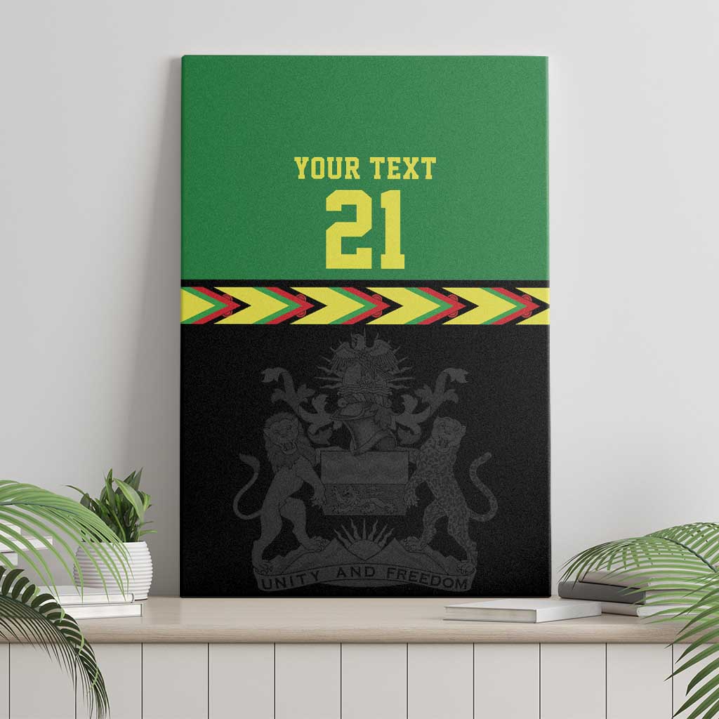 Custom Cricket Africa Malawi Canvas Wall Art Malawi Chevron Pattern - African Pride
