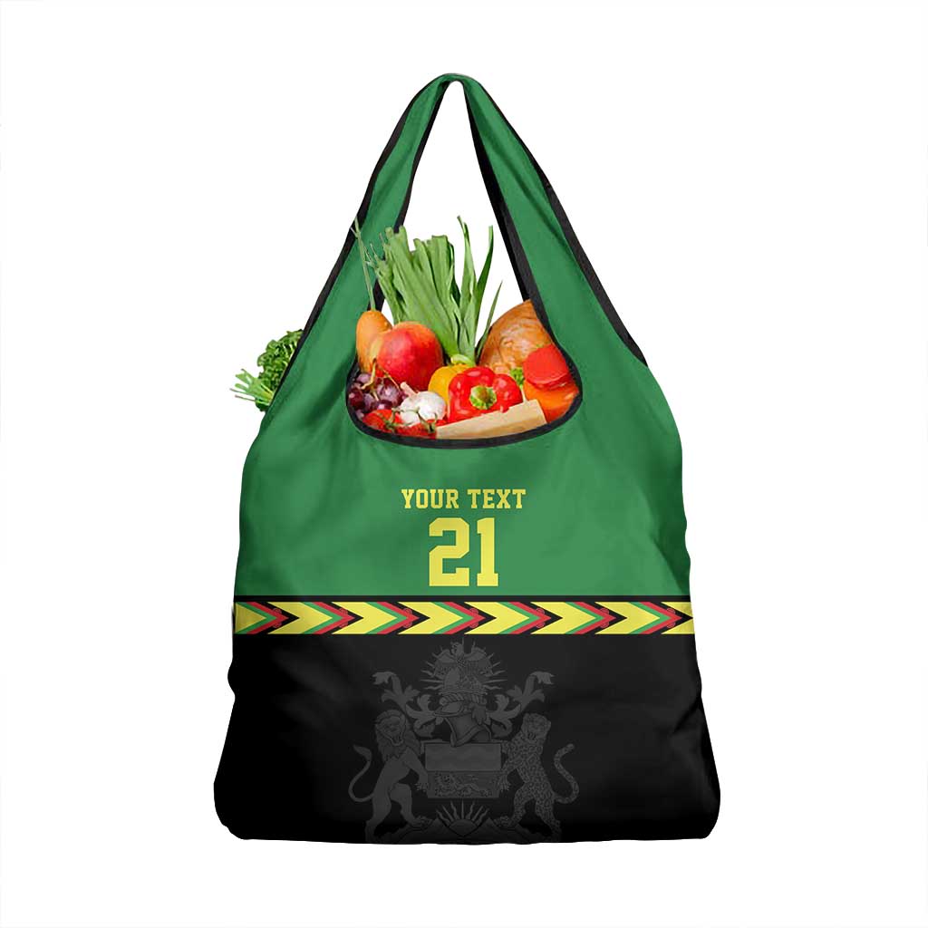 Custom Cricket Africa Malawi Grocery Bag Malawi Chevron Pattern - African Pride