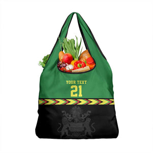 Custom Cricket Africa Malawi Grocery Bag Malawi Chevron Pattern - African Pride
