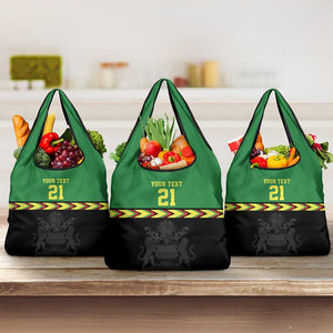 Custom Cricket Africa Malawi Grocery Bag Malawi Chevron Pattern - African Pride