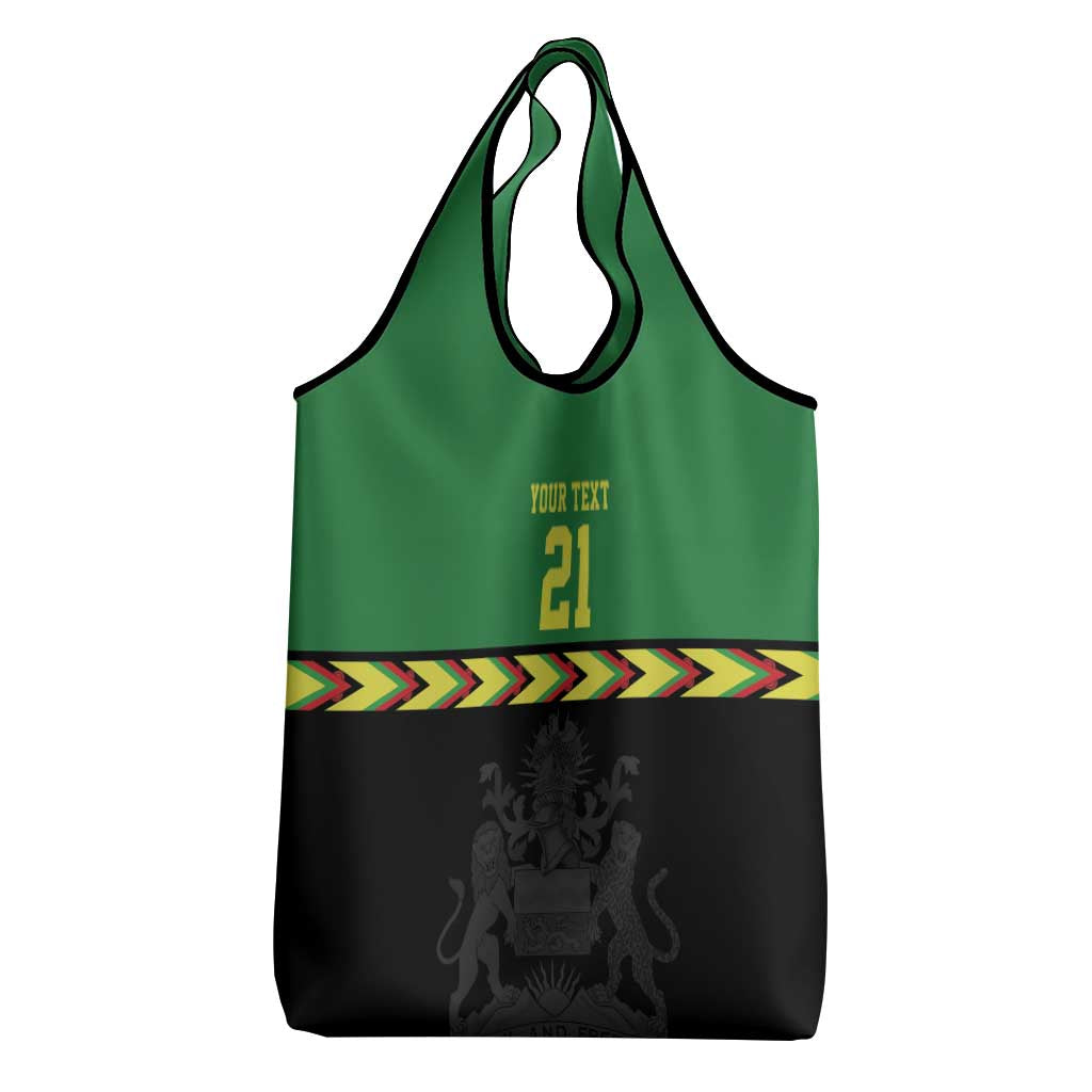 Custom Cricket Africa Malawi Grocery Bag Malawi Chevron Pattern - African Pride