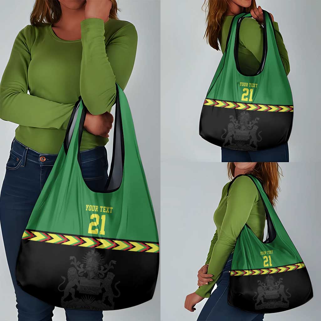Custom Cricket Africa Malawi Grocery Bag Malawi Chevron Pattern - African Pride