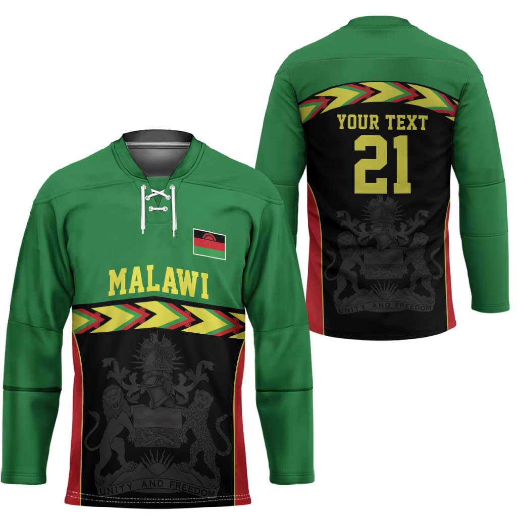 Custom Cricket Africa Malawi Hockey Jersey Malawi Chevron Pattern